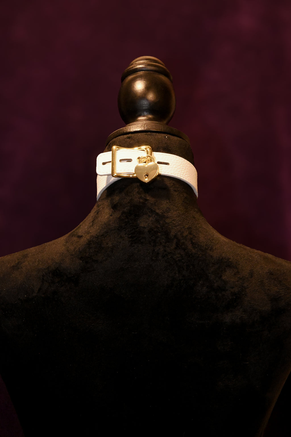 White Leather M/s "Owned" Collar