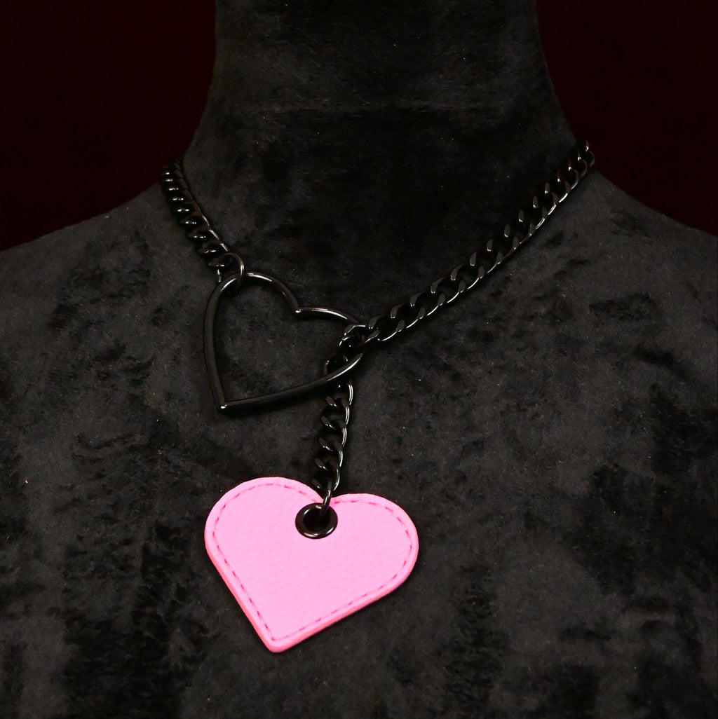 Build Your Own Leather Heart Slip Chain