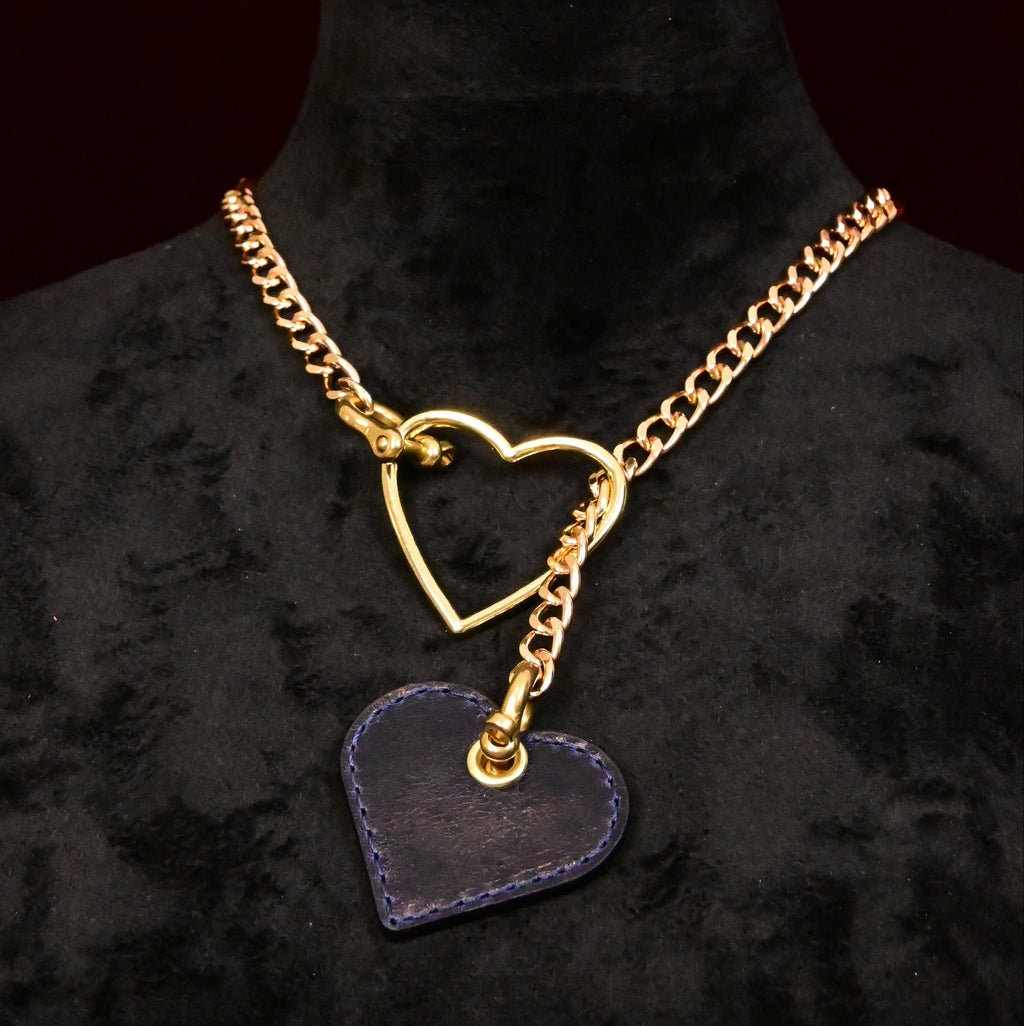 Build Your Own Leather Heart Slip Chain