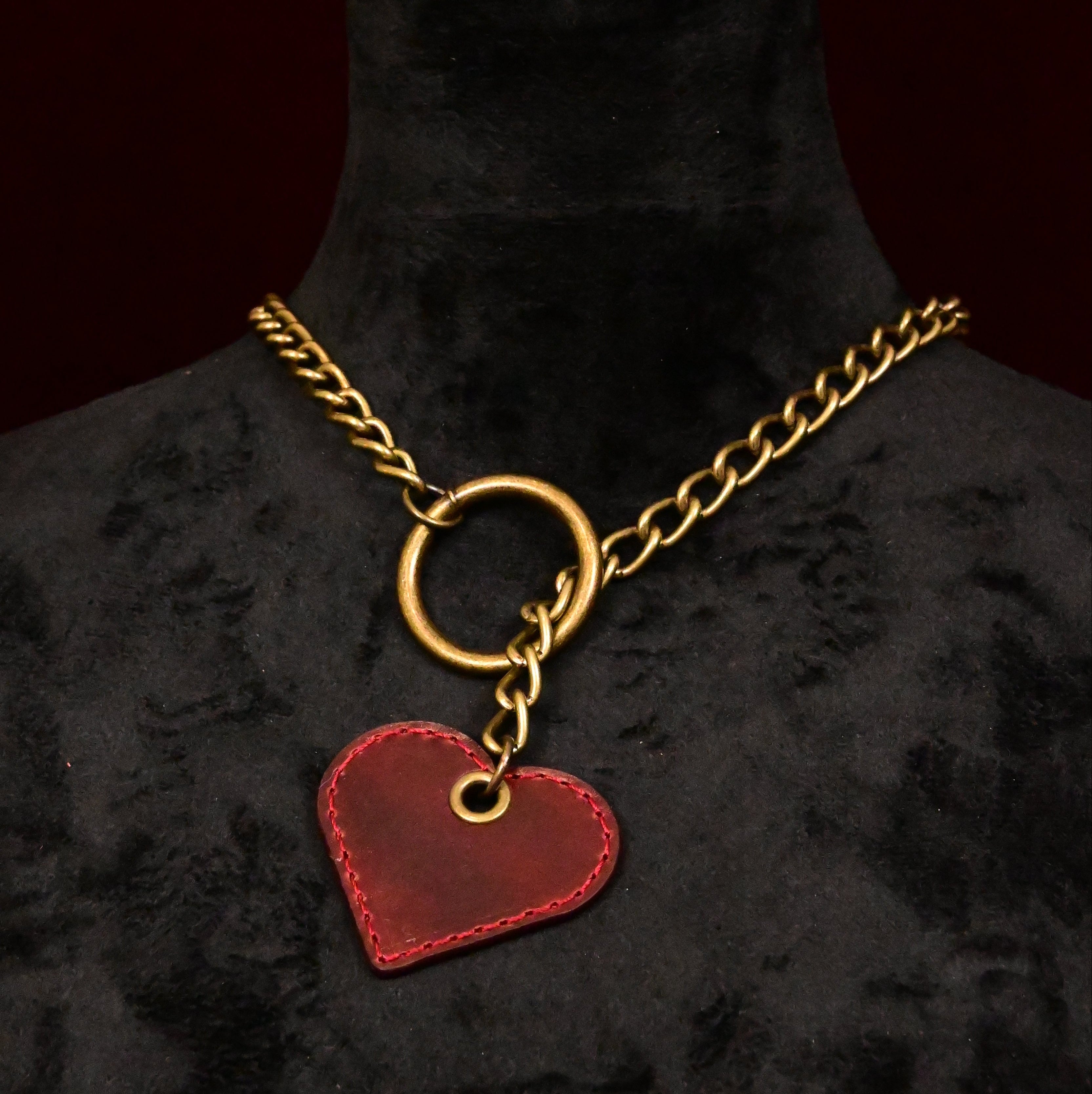 Build Your Own Leather Heart Slip Chain