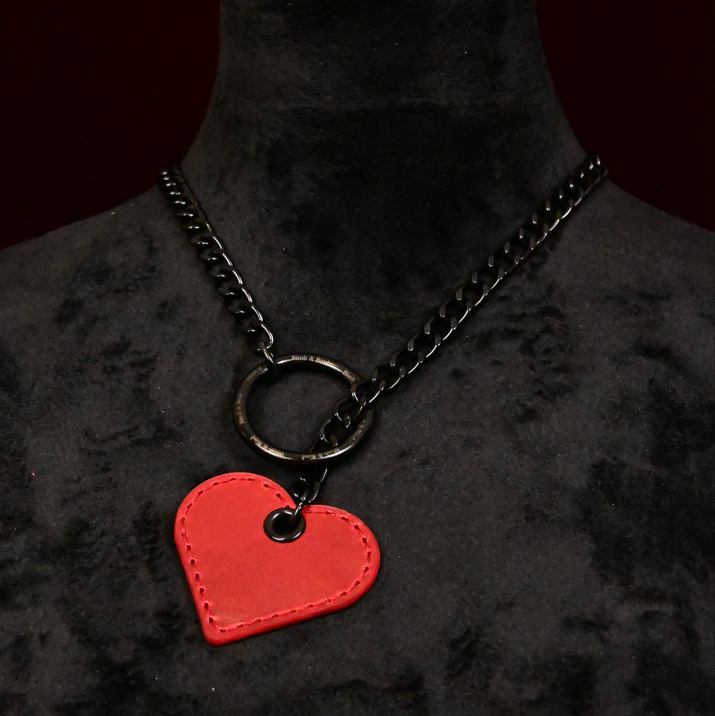 Build Your Own Leather Heart Slip Chain
