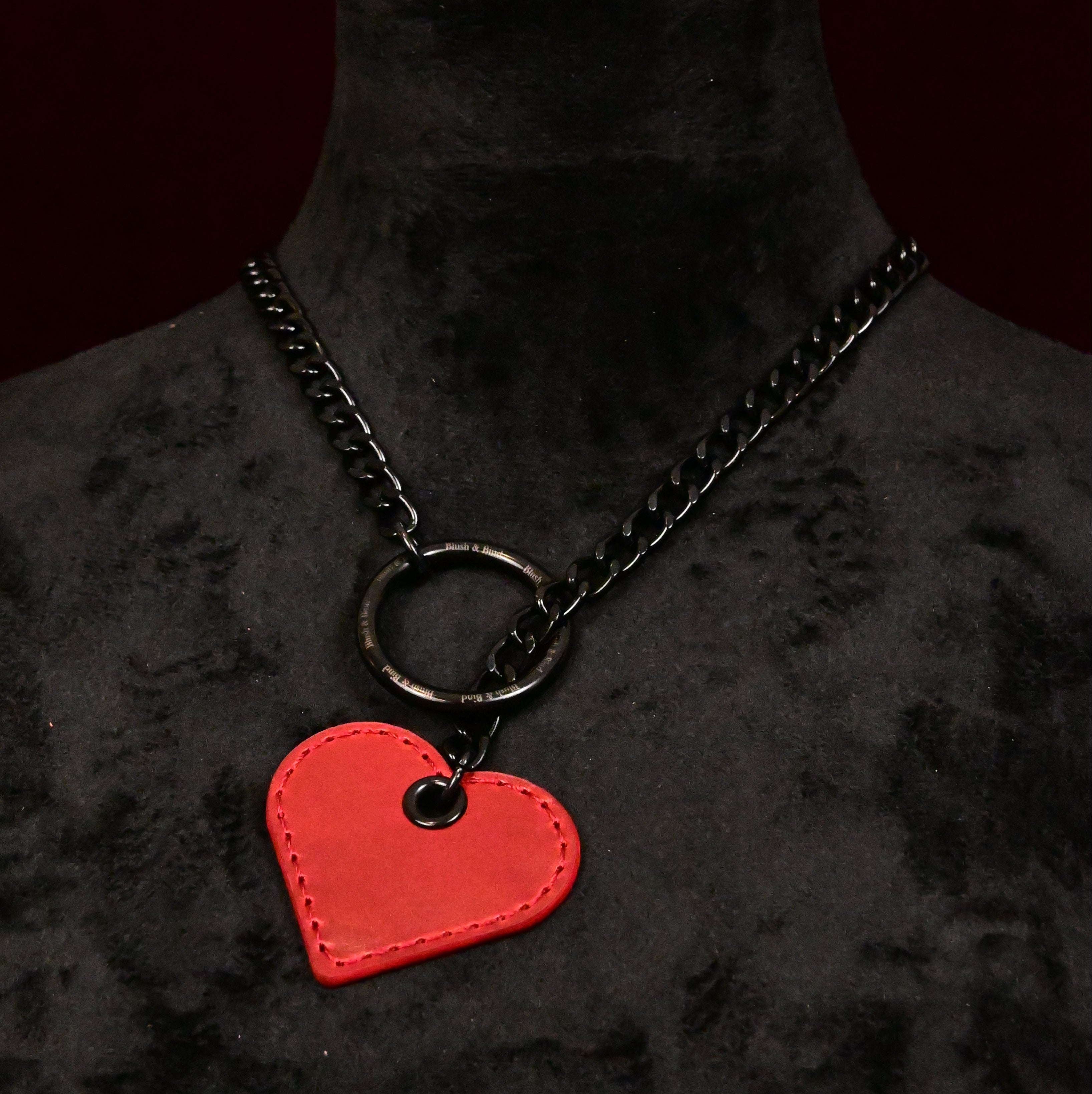 Build Your Own Leather Heart Slip Chain
