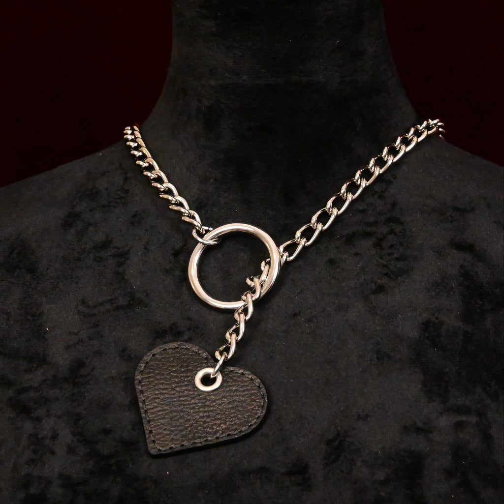 Build Your Own Leather Heart Slip Chain