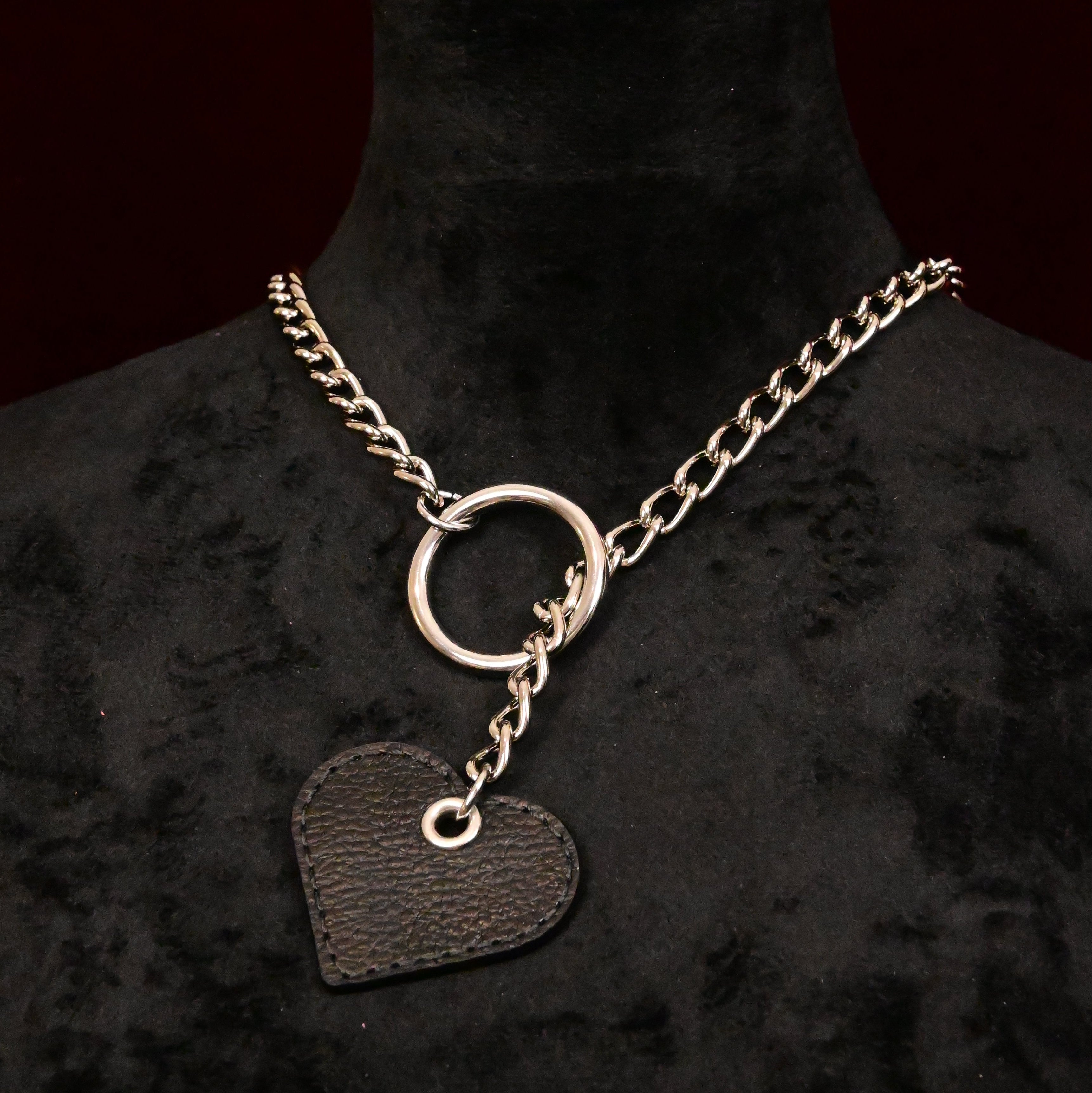 Build Your Own Leather Heart Slip Chain