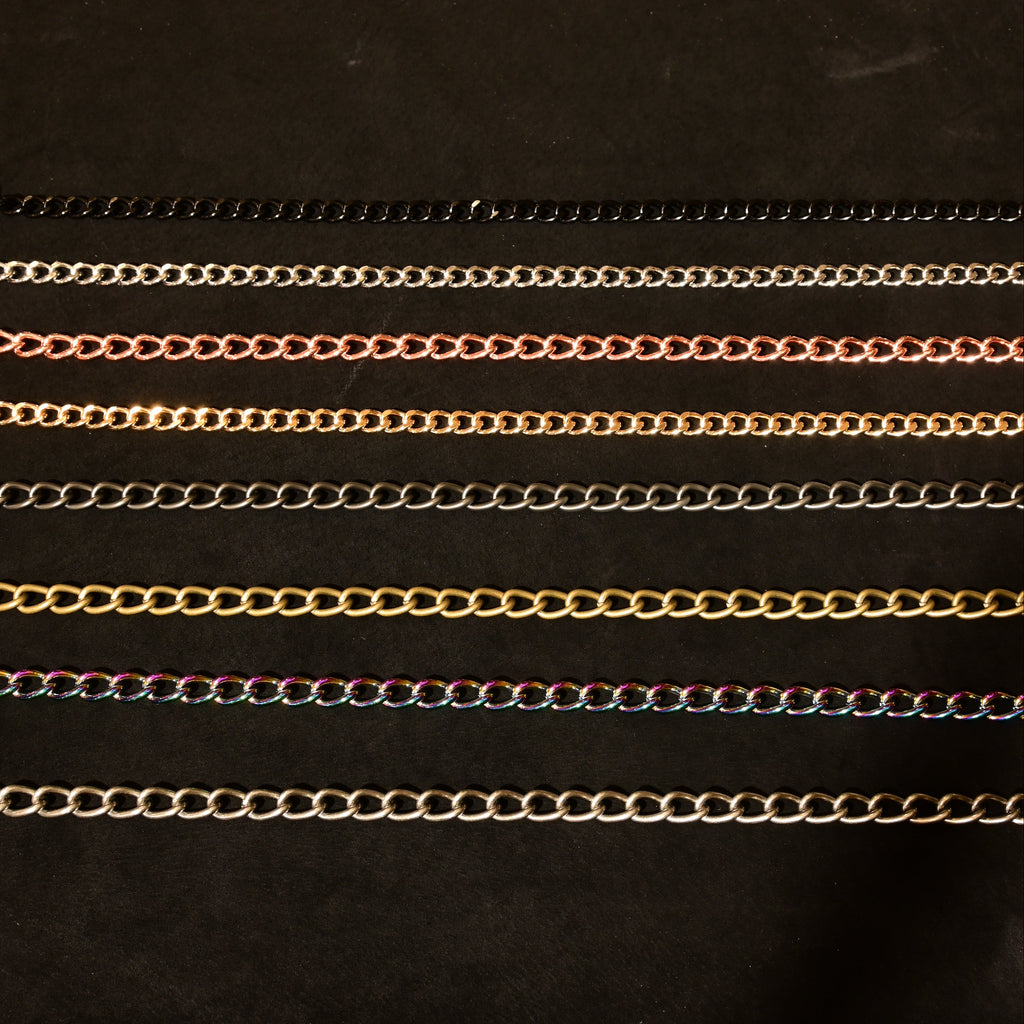 Build Your Own Slip Chain with Locking Black Heart - CUSTOM ENGRAVING