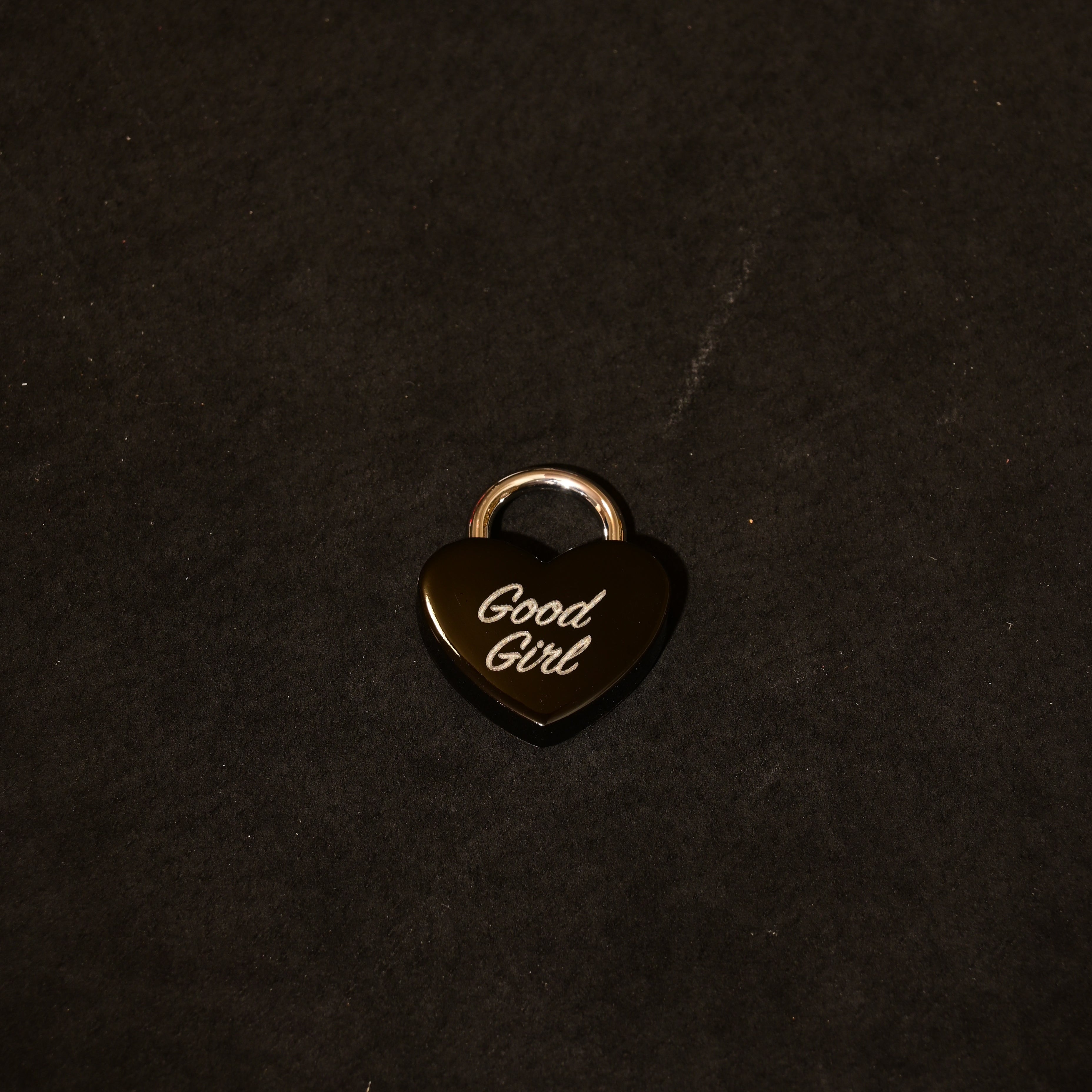 Build Your Own Slip Chain with Locking Black Heart - CUSTOM ENGRAVING